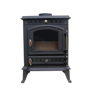 Estufa de puerta de hierro fundido de estilo europeo, chimeneas de madera, estufa de leña de combustible múltiple independiente para uso doméstico - Product Image 1