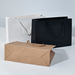 Ucuz toptan düşük fiyat özel baskılı lüks Kraft hediye kağıt alışveriş torbaları giysi için - Product Image 5