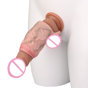 FAAK Wholesale New Penis Sleeve Enlargement Sheath Erotic Sex Toy Penis Sheath Monster <b>Dildo</b> Sleeve Enlarge Customized for Men - Product Image 3