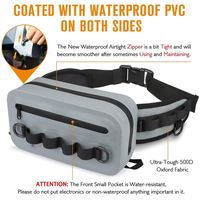 Sac banane de pêche léger et rembourré en PVC 500D avec plusieurs passants de suspension et ceinture ajustable pour la pêche en kayak et les activités de bord de mer