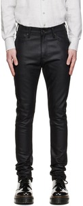 Pantalon en jean M12 personnalisé de nouvelle mode de haute qualité <span class=keywords><strong>noir</strong></span> empilé mince <span class=keywords><strong>skinny</strong></span> extensible vintage <span class=keywords><strong>enduit</strong></span> de denim ciré pour hommes - Product Image 5