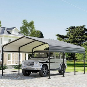 Bas prix 11x19 FT métal étanche Durable résistant au vent demi-couvert <span class=keywords><strong>Garage</strong></span> préfabriqué toit arqué pour RV camping-car - Product Image 6