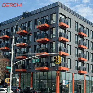 DERCHI NFRC USA Villa Maison Projet Impact <span class=keywords><strong>Double</strong></span> Verre Efficacité Énergétique Rupture Thermique Ouragan En Alliage D'<span class=keywords><strong>aluminium</strong></span> Fenêtres De Sécurité - Product Image 2