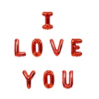Décorations de mariage pour la saint-valentin, fournitures de fête, cadeaux de fiançailles, 16 ''or Rose, ballons en aluminium avec lettres I Love You