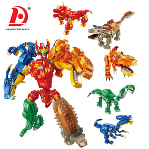 Blocs de construction dinosaures mecha 5-en-1, 1215 pièces, 2 modes de transformation, briques robot dinosaure, <span class=keywords><strong>jouet</strong></span> éducatif STEM à assembler pour enfants - Product Image 3
