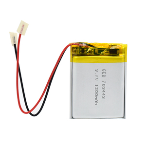 High quality lithium-ion rechargeable battery 703443 3,7 V 1200 mAh, lithium-ion charging status lithium polymer batteries with manufacturer price - Product Image 2