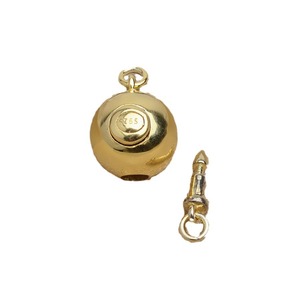 Wenchi S925 Plaqué Or 18K Boucle Circulaire à Encliquetage 9,7 mm Lisse avec Modèle Simple à Pression 8 mm 25093 - Product Image 4