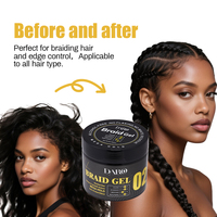 Gel coiffant végétalien personnalisé à marque privée, tenue extrême, longue durée, brillance intense, pour tresses et torsades
