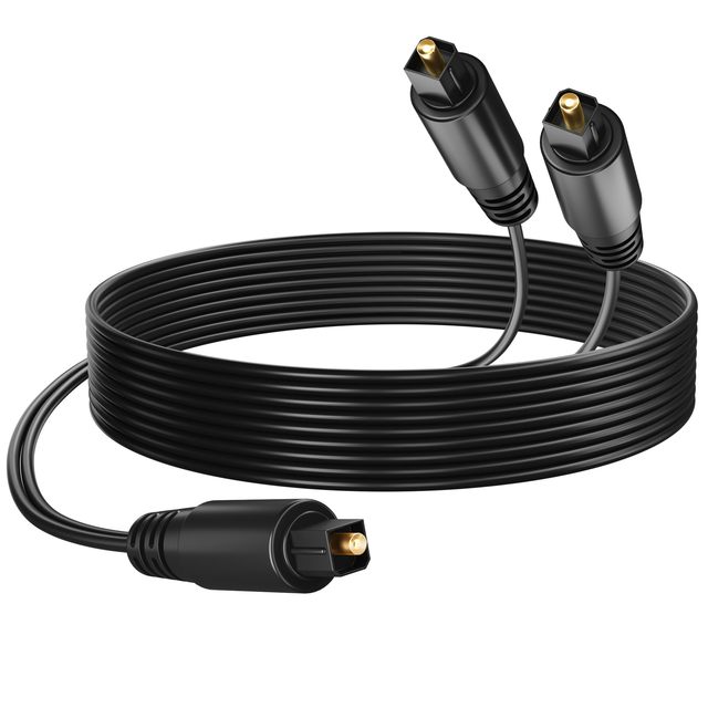 OEM ODM HiFind 2 Way Digital Optical Audio Splitter Cable 6 Ft 1 in 2 Out Toslink SPDIF Fiber Optic Adapter for HDTV DVD Home Th