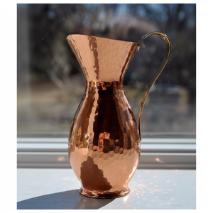 เหยือกทองแดงบริสุทธิ์สำหรับเก็บน้ำดีท็อกซ์รักษาความเย็นตามธรรมชาติรองรับสุขภาพทางเดินอาหารสุขภาพอายุรเวท - Product Image 1