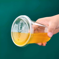 Couvercle de tasse à thé Boba en plastique jetable pour boissons et café servant de bouchon de bouteille pratique