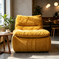 Canapé simple en tissu moderne et confortable pour petits appartements, avec housse amovible