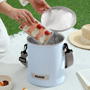 Sac à lunch cylindrique Beenlove, grande capacité, isotherme, portable, pour le bureau, les étudiants, les voyages, sac isotherme pour bento - Product Image 6