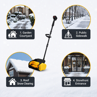 Souffleuse à neige professionnelle 20V sans balais, sans fil, pour l'entretien hivernal, hauteur d'aspiration 16 cm, nettoyage de jardin portatif