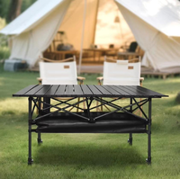 Ensemble table et chaises pliantes portables pour l'extérieur, légères, imperméables, en métal, design moderne pour cour, parc, camping