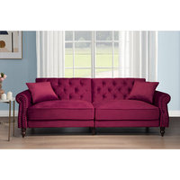 Sofá Moderno de Tela con Estructura de Madera Maciza y Diseño Plegable para Sala de Estar, Hotel, Dormitorio - Muebles Tapizados Importados de China