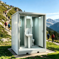 Toilettes mobiles modulaires préfabriquées, toilettes portables en conteneur pour extérieur