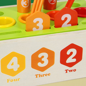COMMIKI OEM Puzzle in Legno Personalizzato con Forme Matematiche, Auto Abbinabili, Blocchi Digitali in Legno per Bambini, Giocattolo Educativo per la <span class=keywords><strong>Matematica</strong></span> - Product Image 3