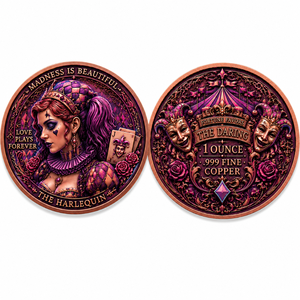 Medaglia in Rame 1oz 999 <span class=keywords><strong>Fantasy</strong></span> Clown, Moneta Commemorativa a Tema Carnevale, Souvenir d'Arte 3D UV da Collezione, Regalo - Product Image 2