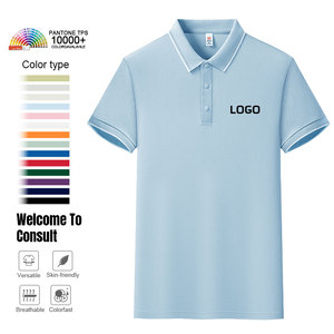เสื้อโปโลแบบใหม่ล่าสุดสำหรับผู้ชาย ผ้าฝ้าย 100% รับสกรีนโลโก้ น้ำหนัก 210 กรัม 14 สี ระบายอากาศได้ดี ป้องกันการเป็นขุย เสื้อโปโลที่ใส่สบายสำหรับผู้ชาย - Product Image 5