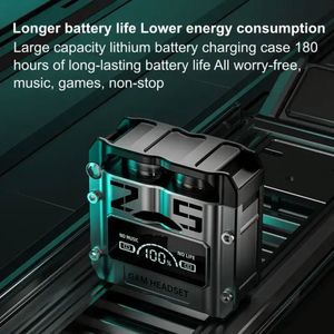 หูฟังเกมมิ่งคุณภาพสูง หูฟังแบบพับได้สำหรับเล่นกีฬา หูฟังไร้สาย TWS หูฟังแฮนด์ฟรี - Product Image 5