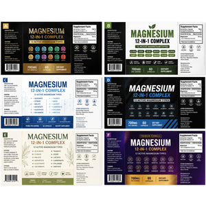 Cápsulas de Complejo de Suplementos Herbales de Marca Privada OEM, Suplemento de Magnesio Puro 12 en 1, Apoyo <span class=keywords><strong>para</strong></span> el Sueño, 700 mg por Porción, 120 Unidades - Product Image 5