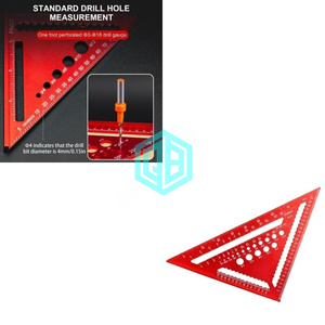 QB Chuyên Nghiệp Tam Giác Đo Cai Trị 45/90 Độ Nhôm Gỗ Công Cụ Chế Biến Gỗ Vuông Thước Góc Cho Kỹ Sư Tự Làm Dự Án - Product Image 6