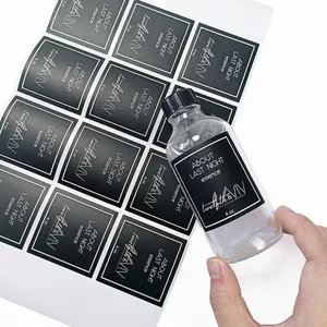 Etiqueta personalizada impressão garrafa cosmética, à prova d' água personalizável de superfície de óleo essencial, rolo de embalagem, cuidados com a pele, adesivos de vinil