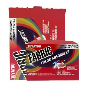 Hojas de recogida de tela de color que eliminan los colores descoloridos Uso de lavadora Colector de color para tabletas de captura de tinte de lavandería