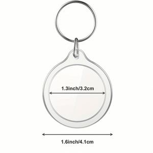 Wholesale <b>Custom</b> Acrylic <b>Keychain</b>, Plastic Photo Frame Key Ring for DIY Logo, Name Card, Personalized Gift - Product Image 4
