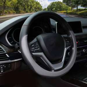 Housse de volant universelle en cuir artificiel 38 cm, type mature, résistante à l'usure, respirante et absorbant la transpiration - Product Image 3