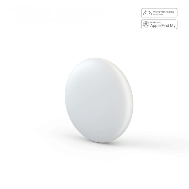 Round Plastic Bluetooth Smart Anti Lost Tag for Apple Find My Network Real-Time Tracking Dog Cat Pet Collar 6-Month Battery Life