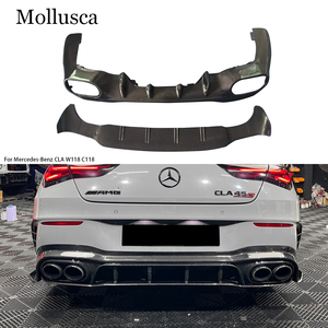 Diffuseur arrière en fibre de carbone style AMG pour CLA-Class W118 C118 2021-2026 - Product Image 1