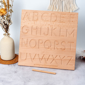 New Montessori Cartas De Madeira Pré-Escolar Learning <span class=keywords><strong>Board</strong></span> Unisex Crianças Brinquedos Educativos para Sala de estar Placa Rastreável - Product Image 2