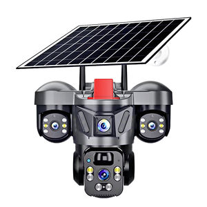 KERUI kamera Solar 6MP WIFI 10X Zoom, kamera keamanan rumah versi malam warna jaringan pengamatan surya V380 PRO 3 layar - Product Image 1