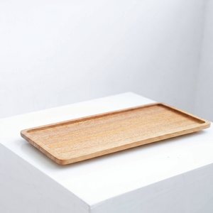 Plateau de service en bois. Design de style moderne campagnard. Motif de couleur unie. Nettoyage facile. Léger. Compatible lave-vaisselle. Finition polie. - Product Image 1
