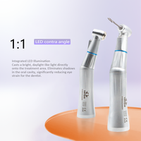 Pieza de mano dental contra-ángulo 1:1 con LED, manual, con irrigación interna, certificación CE ISO, buena calidad
