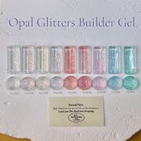 Nouvelle Arrivée Gel de Construction Dur Opale Designer 9 Couleurs Paillettes Réfléchissantes Écologique TPO SANS HEMA OEM Usage Professionnel Gel à Ongles