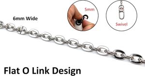 Chaîne de sac à main plate ovale en métal doré clair Versakits avec fermoirs mousquetons, poignée de remplacement en chaîne pour sacs à main et pochettes - Product Image 4