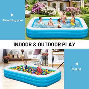 Piscina Rectangular Inflable de PVC Portátil, a Prueba de Fugas, Fácil de Instalar, de Montaje Rápido, para Adultos y Niños - Product Image 5