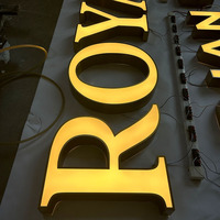 Enseigne néon personnalisée, lettres en relief LED, étanches pour extérieur, lettres lumineuses 3D, face en acrylique, bordure en métal, devanture de magasin