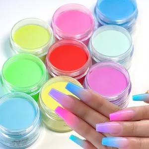 Poudre acrylique Nude pour extensions des ongles, 10/15G, à tremper, en cristal, pour manucure et décoration, Art des ongles