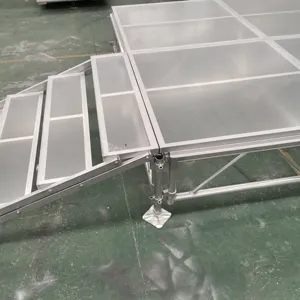 Dragonstage Glass floor mobile stage for sale and concert transparent stage in heavy load