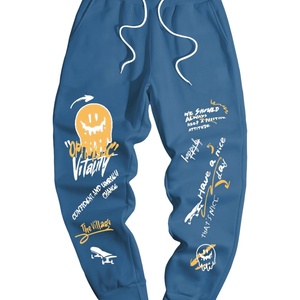 Pantalon de jogging décontracté en toile pour homme, taille mi-haute, coupe ample, avec poches et cordon de serrage, idéal pour la gym et l'entraînement - Product Image 2