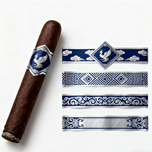 Custom Logo Durable Paper Label <strong>Band</strong> Hot Stamp <strong>Cigar</strong> &amp; Cigarette Label with Holographic Feature for <strong>Cigars</strong> Candles Crafts - Product Image 2
