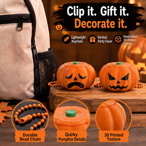 Vashine Llavero Sensorial Antiestrés de Calabaza de Halloween Impreso en 3D con Interruptor Mecánico, Juguete Decorativo - Product Image 2