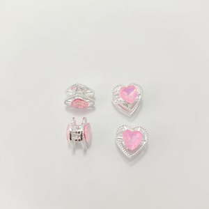 Crystal Heart <b>Charms</b> <b>Silver</b> Plated Bezel Set Multicolor DIY Jewelry Accessories For Pen Phone Unisex Everyday Wear - Product Image 4