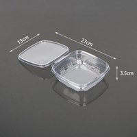 Ensemble d'assiettes et de bols en plastique PET RPET jetables de 10oz avec bols et assiettes à couvercle transparent verrouillable et articulé
