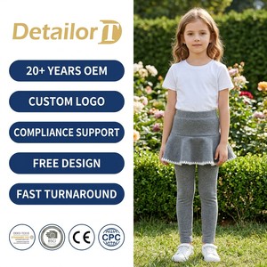 Abbigliamento Firmato per Bambini, Leggings con Gonna 2-in-1 Foderati in <span class=keywords><strong>Pile</strong></span> per Bambine, <span class=keywords><strong>Pantaloni</strong></span> Invernali Caldi per Bambini, Leggings con Gonna in <span class=keywords><strong>Pile</strong></span> Personalizzati - Product Image 1