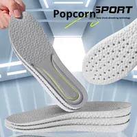 Semelles intérieures de sport toutes saisons ultra douces en PU antibactérien, amortissantes, confortables pour la longue durée debout, haute élasticité, absorption des chocs